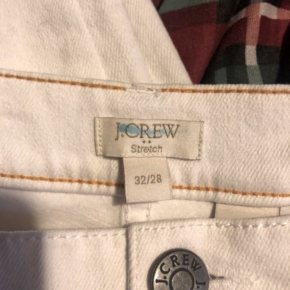 J CREW Mid Rise White Stretch Toothpick Skinny Jean Sz 32 - Picture 4 of 6
